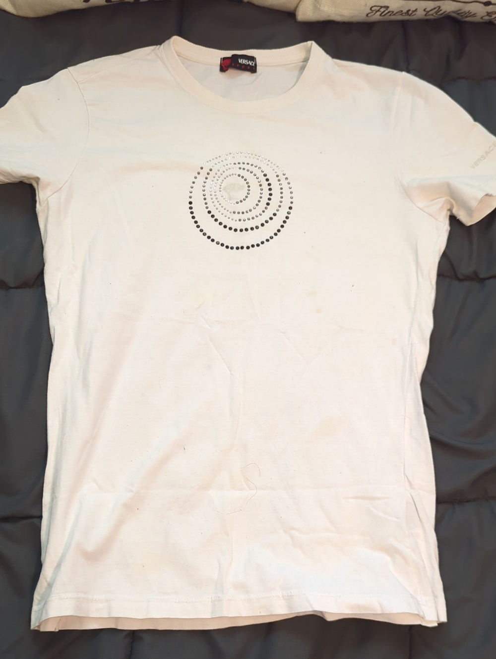 Versace White Medusa Logo Tee Size Small